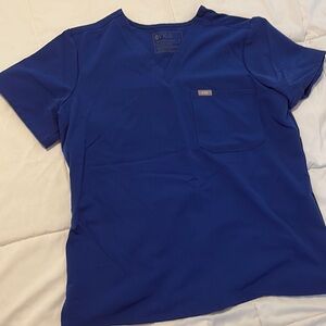 Figs Winning Blue Catarina V-Neck Scrub Top